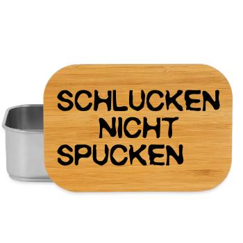 schlucken, nicht spucken - Lunch Box - Silber - Vorne