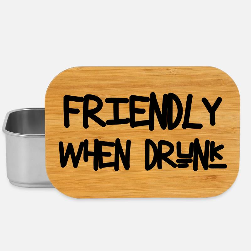Friendly When Drunk - Alcohol - Lunch Box - silver