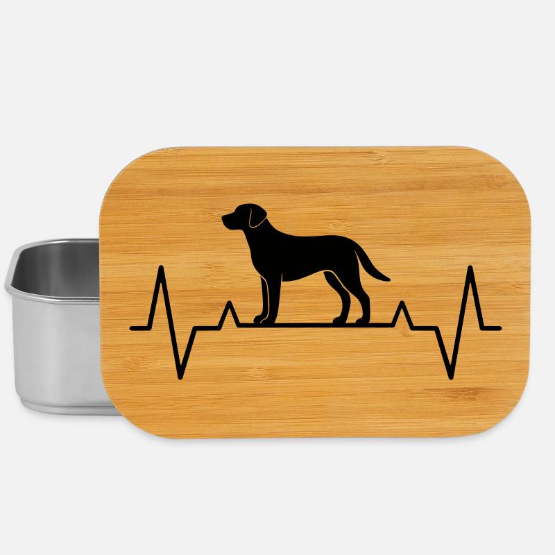 Idée cadeau maman de chien Labrador ECG pour battement de cœur - Boîte à goûter - argent