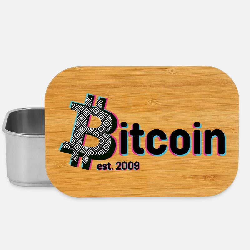 Bitcoin est 2009 PopArt - Lunch Box - Silber