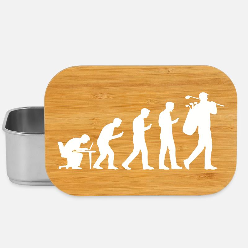 Evolution Golf Lustiges Geschenk für Golfer Männer - Lunch Box - Silber