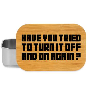 Turn it off and on again - Lunch Box - Silber - Vorne