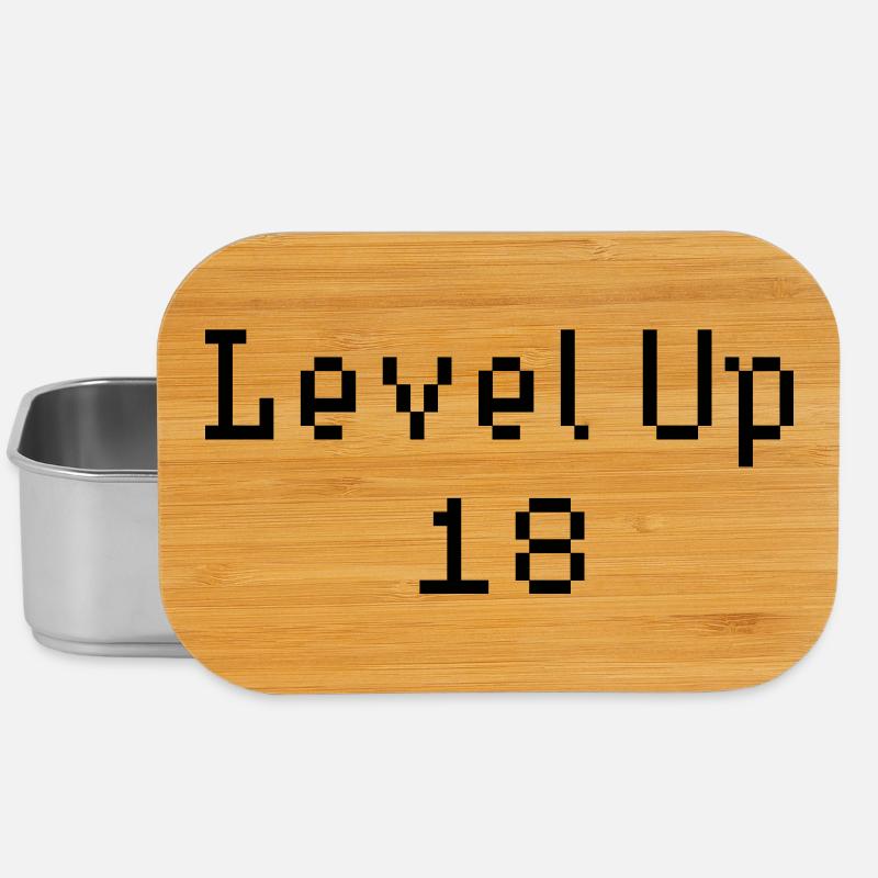Level Up - 18. Geburtstag - Lunch Box - Silber