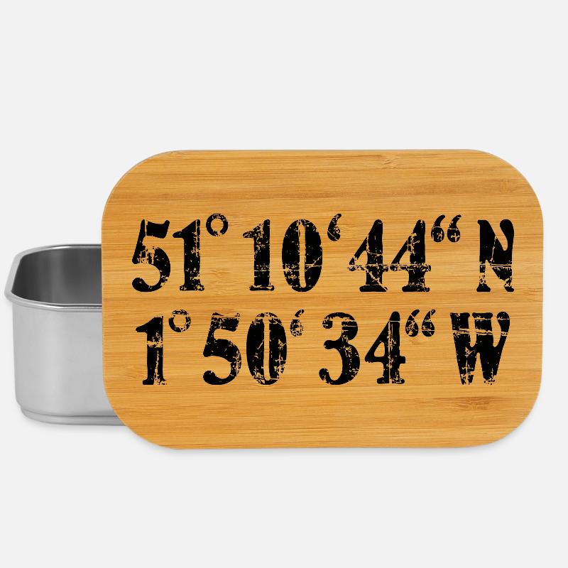 Stonehenge Coordinates Vintage Black (FR) - Boîte à goûter - argent