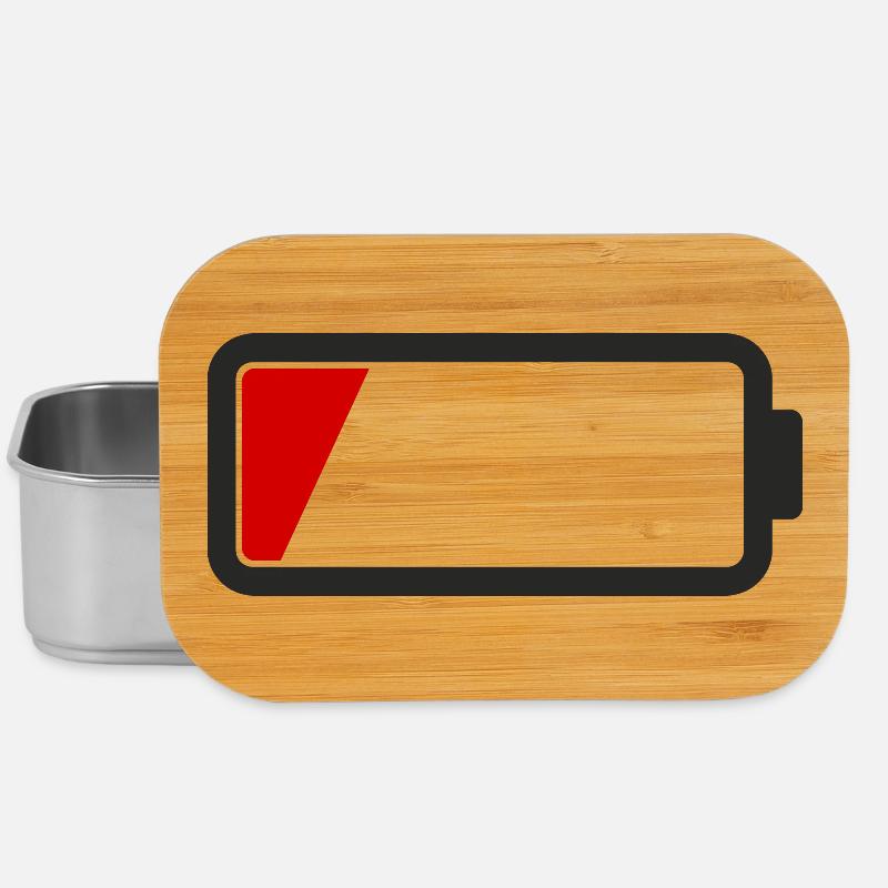 Batterie leer - Lunch Box - Silber