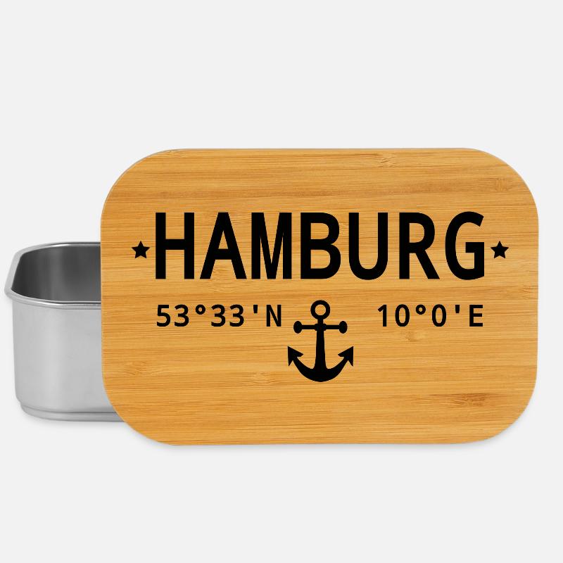 Coordonnées de Hambourg - Boîte à goûter - argent