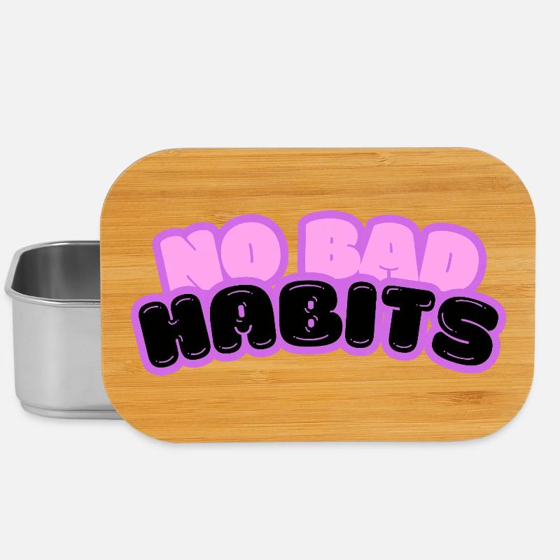 Pas de mauvaises habitudes spruch - Boîte à goûter - argent