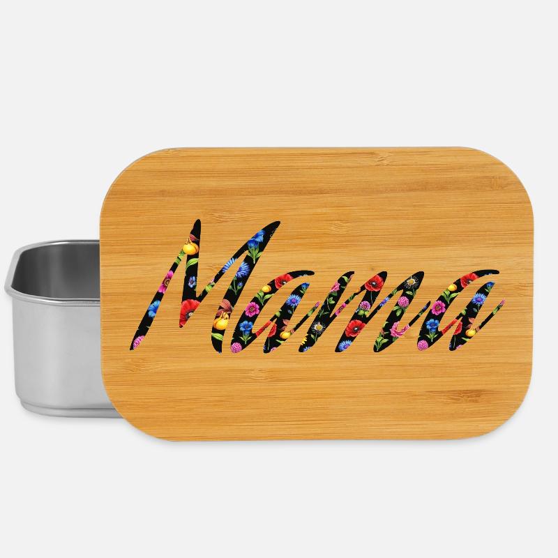 Flower Waves Pattern - Lunch Box - silver