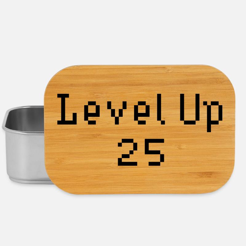 Level Up - 25. Geburtstag - Lunch Box - Silber