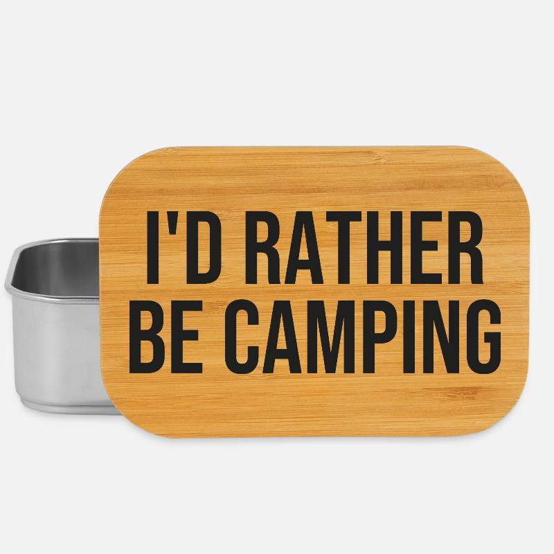Camping rather than indoors - Lunch Box - silver