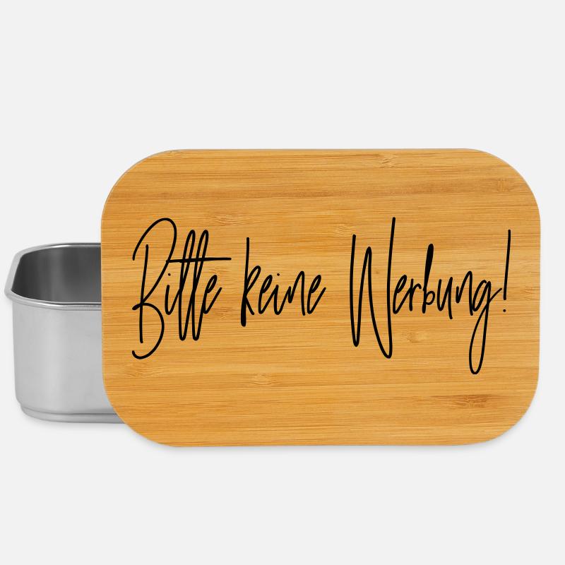 Bitte keine Werbung Briefkastenaufkleber - Lunch Box - Silber