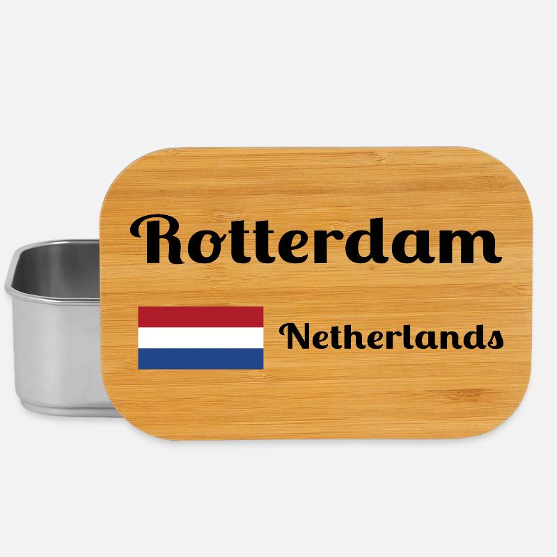 Rotterdam Netherlands- Stylish prints - Lunch Box - silver