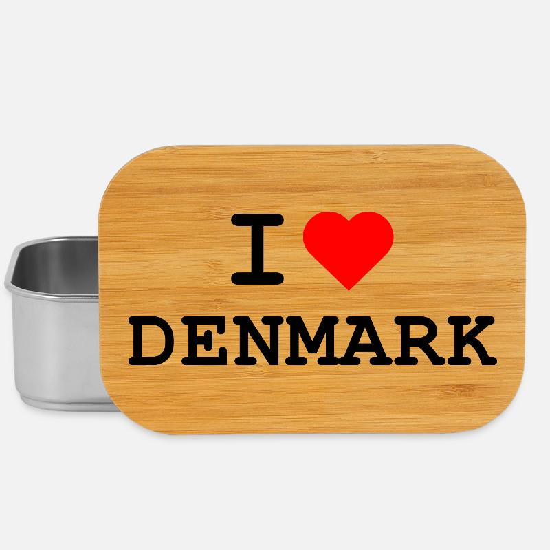 J’aime le Danemark - Dänemark - Boîte à goûter - argent