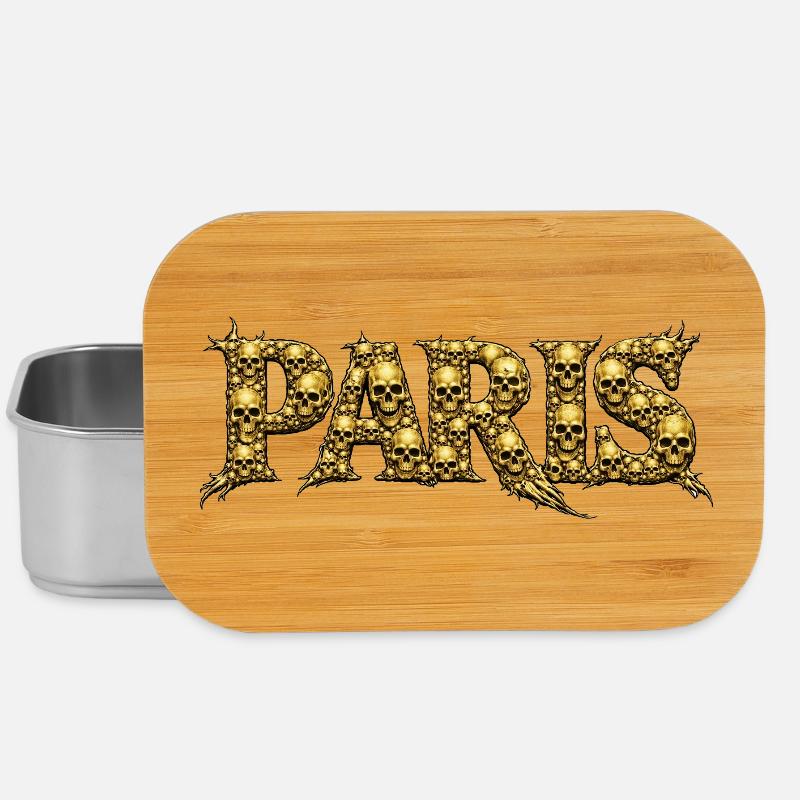 PARIS Schädel-Schrift - Lunch Box - Silber