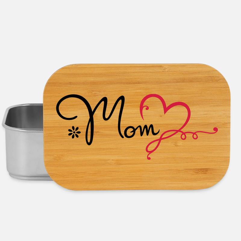 Love Mom Geschenk Muttertag Mama - Lunch Box - Silber