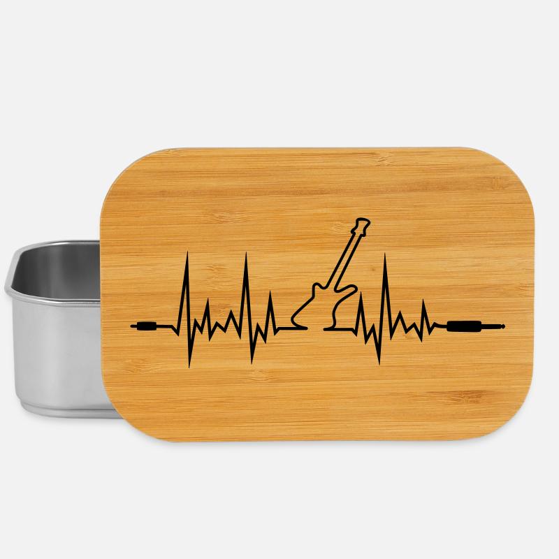 Wave Gitarre mit Klinkenstecker-Enden - Lunch Box - Silber