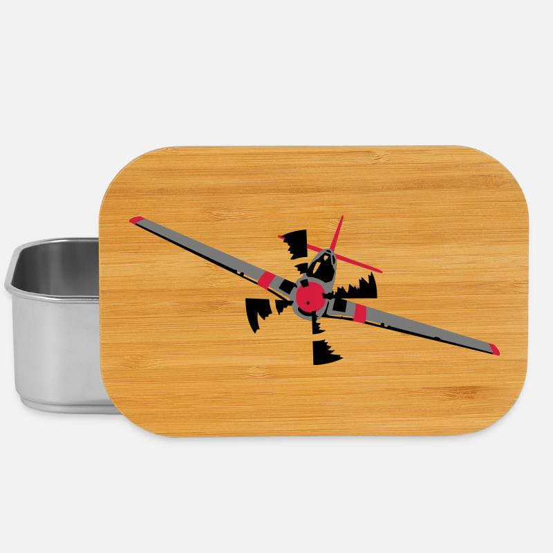 Flugzeug - Lunch Box - Silber