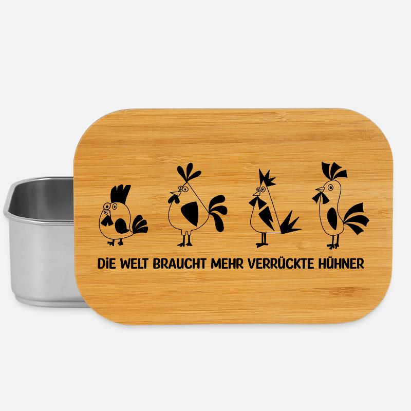  Hühner Spruch - Lunch Box - Silber