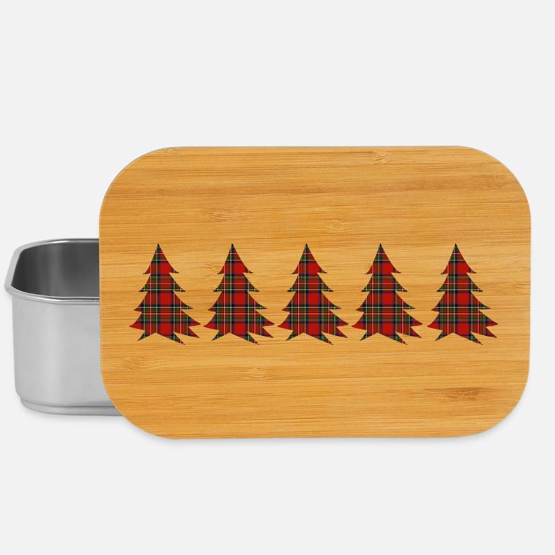 Forest Tartan Trees - Lunch Box - silver