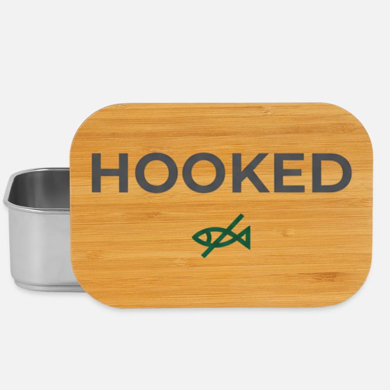 Hooked Angler Graphic Tee - Lunch Box - Silber