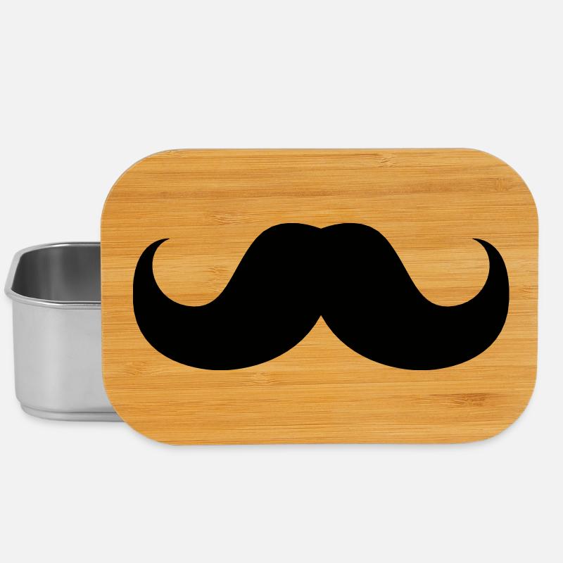 moustaches moustache barbe - Boîte à goûter - argent