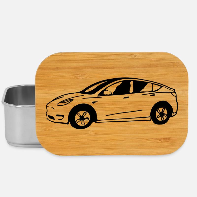 Model Y schematisch gezeichnet - Lunch Box - Silber