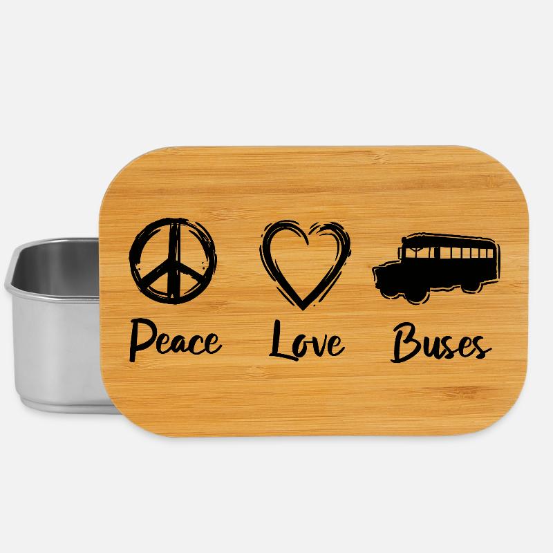 Ich liebe Busse - Lunch Box - Silber