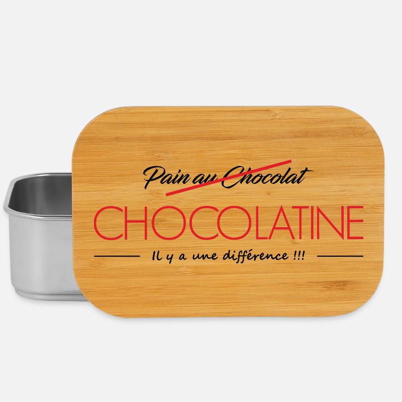 Pain au Chocolat VS Chocolatine - Boîte à goûter - argent