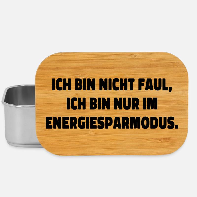 ich bin nicht faul statement spruch - Lunch Box - Silber