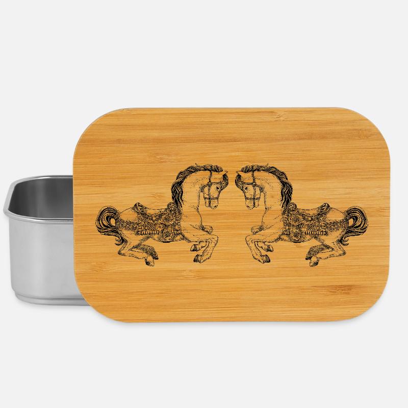 CAROUSEL HORSES - Lunch Box - silver