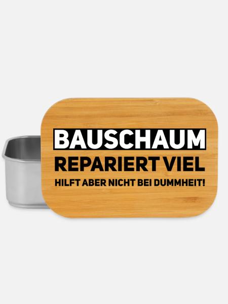 Bauschaum Handwerker Spruch - Lunch Box - Silber