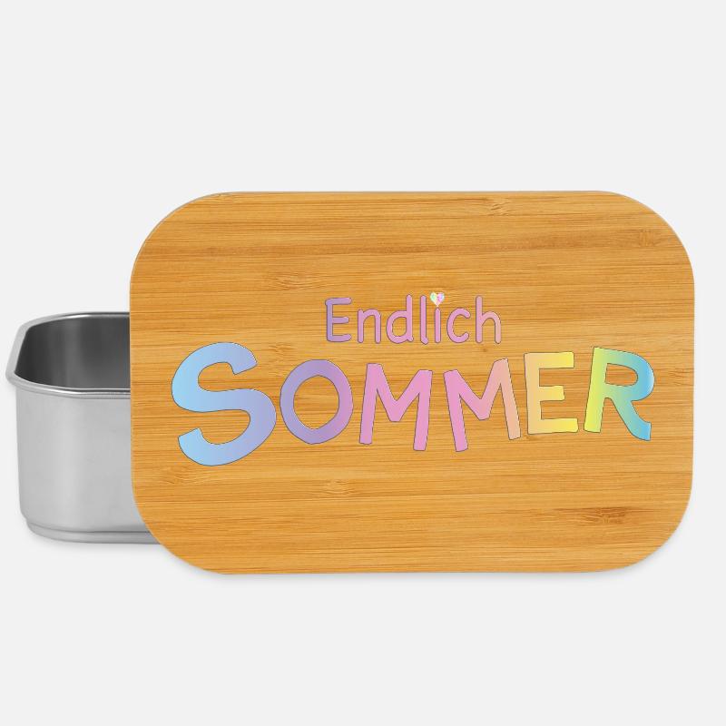 Endlich Sommer Pastellbuchstaben - Lunch Box - Silber