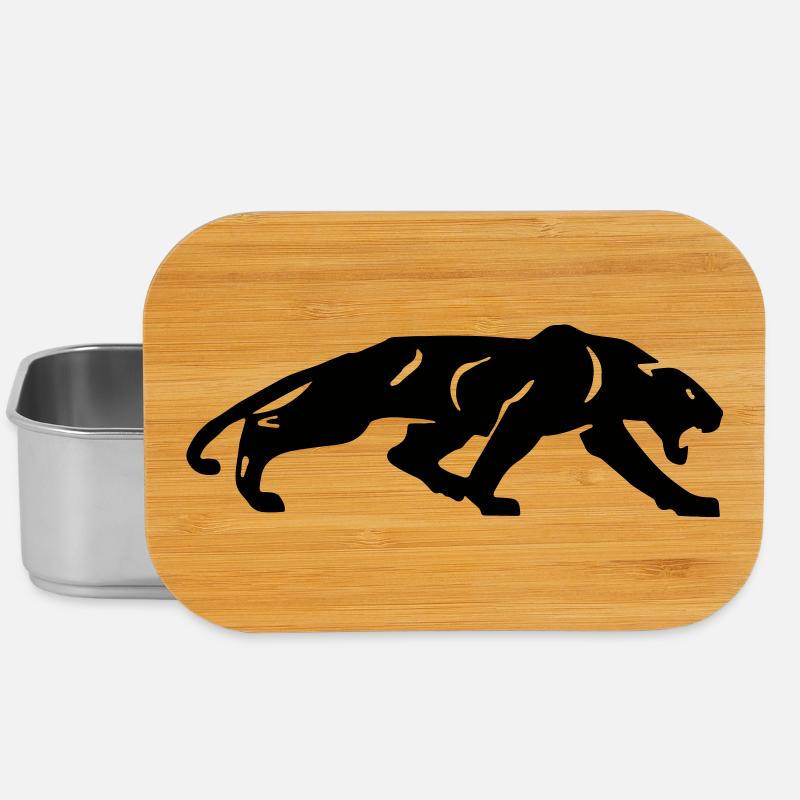 Schwarzer Panther - Lunch Box - Silber