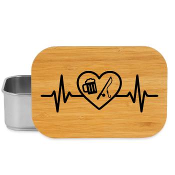 Herz Angeln Bier - Lunch Box - Silber - Vorne