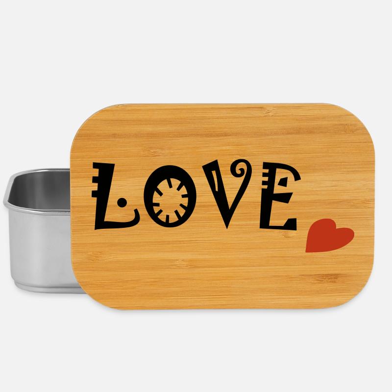 LOVE - Lunch Box - Silber