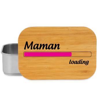 Maman loading... Please Wait - Future Mère - Boîte à goûter - argent - Devant