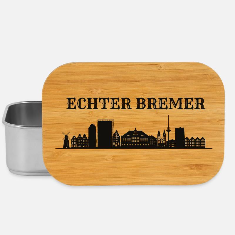 Echter Bremer Skyline Silhouette - Lunch Box - Silber