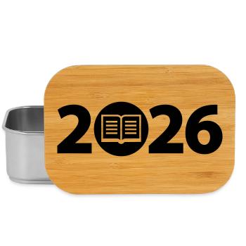 Buch 2026, Ausbildung 2026, Bücherei 2026 - Lunch Box - Silber - Vorne