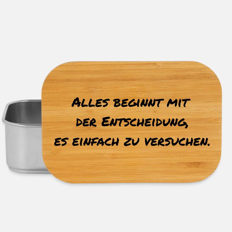 Spruch Motivation  - Lunch Box - Silber