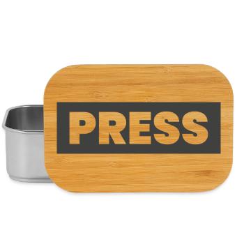 Conception de la presse en disant « PRESS » Journalistes d’information - Boîte à goûter - argent - Devant