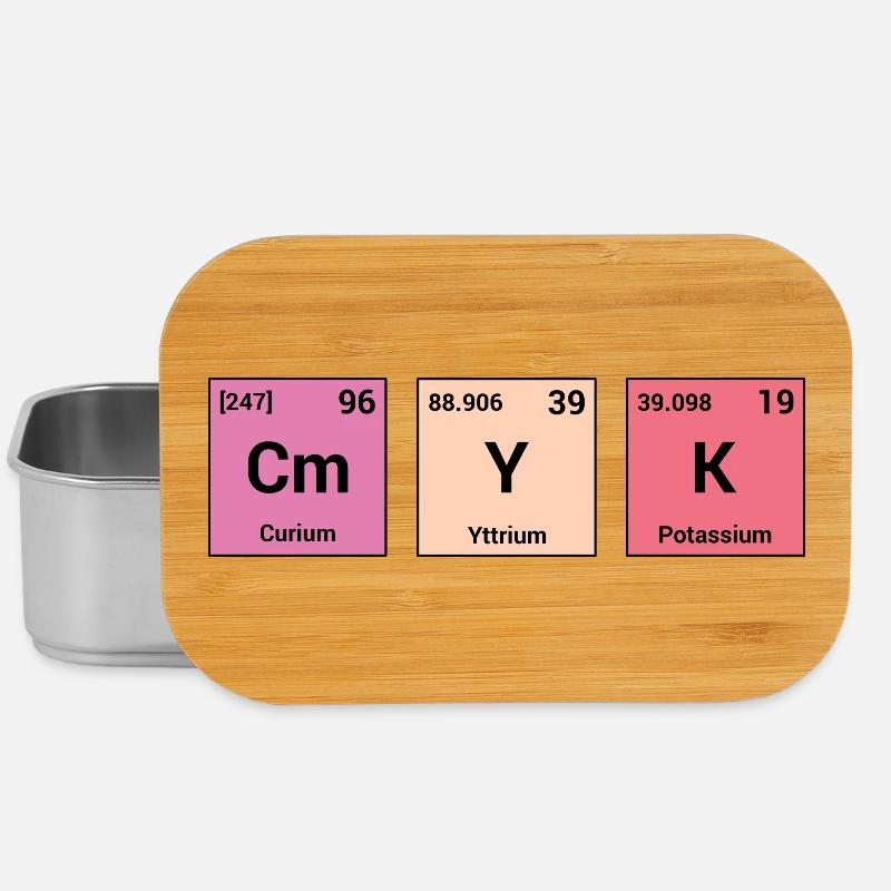 CMYK in periodic elements - Lunch Box - silver