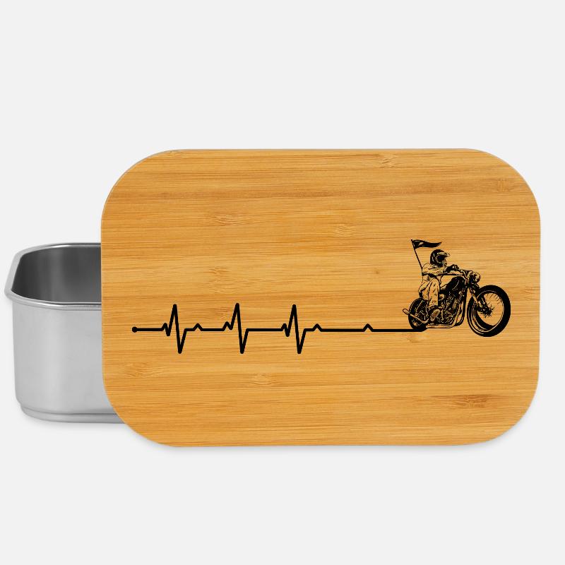 Herzschlag-Biker - Lunch Box - Silber