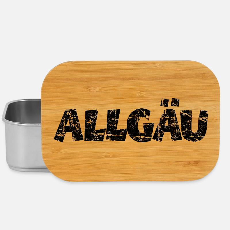 Allgäu (Vintage/Schwarz) - Lunch Box - Silber