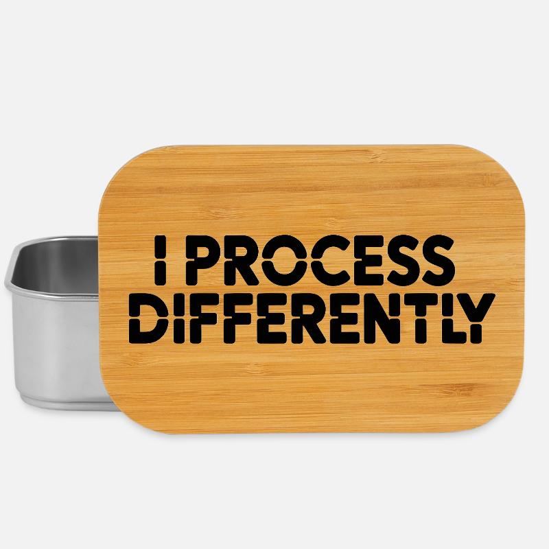 I process differently - Lunch Box - Silber