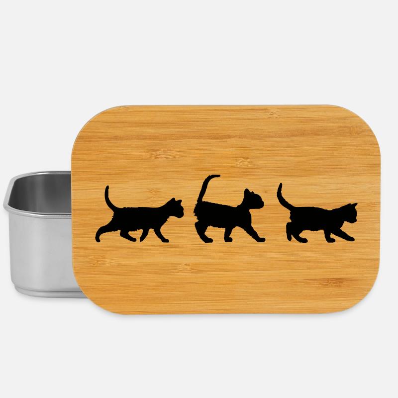 Logo trio de chats - Boîte à goûter - argent