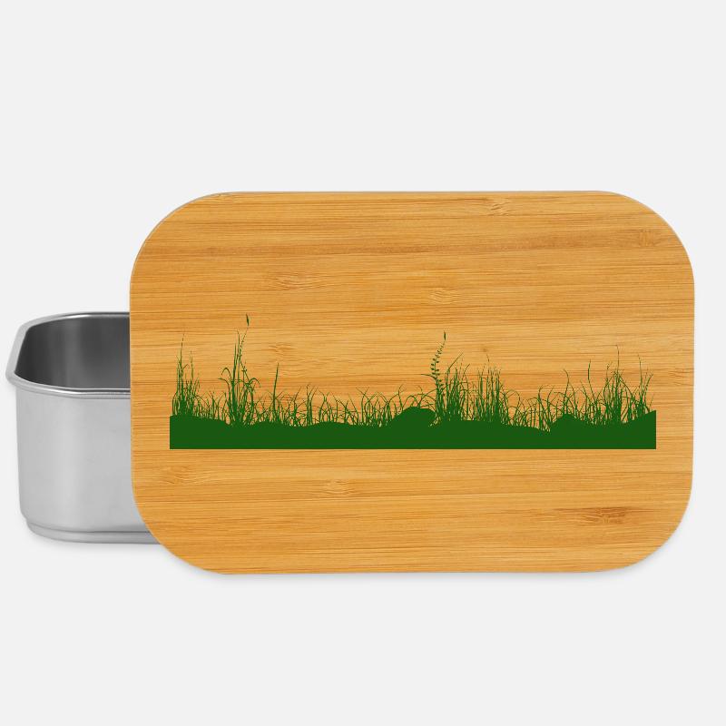 Gras Boden Wiese Graswiese - Lunch Box - Silber