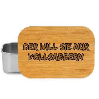 Der Will Sie Nur Vollsabbern - Lunch Box - Silber - Vorne