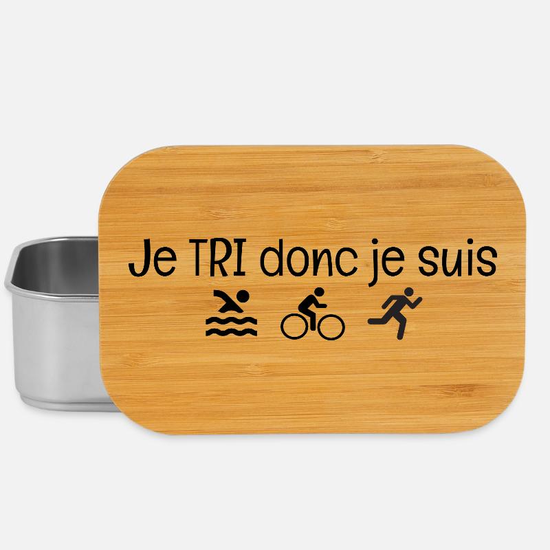 I SORT therefore I am. Triathlon humor gift - Lunch Box - silver