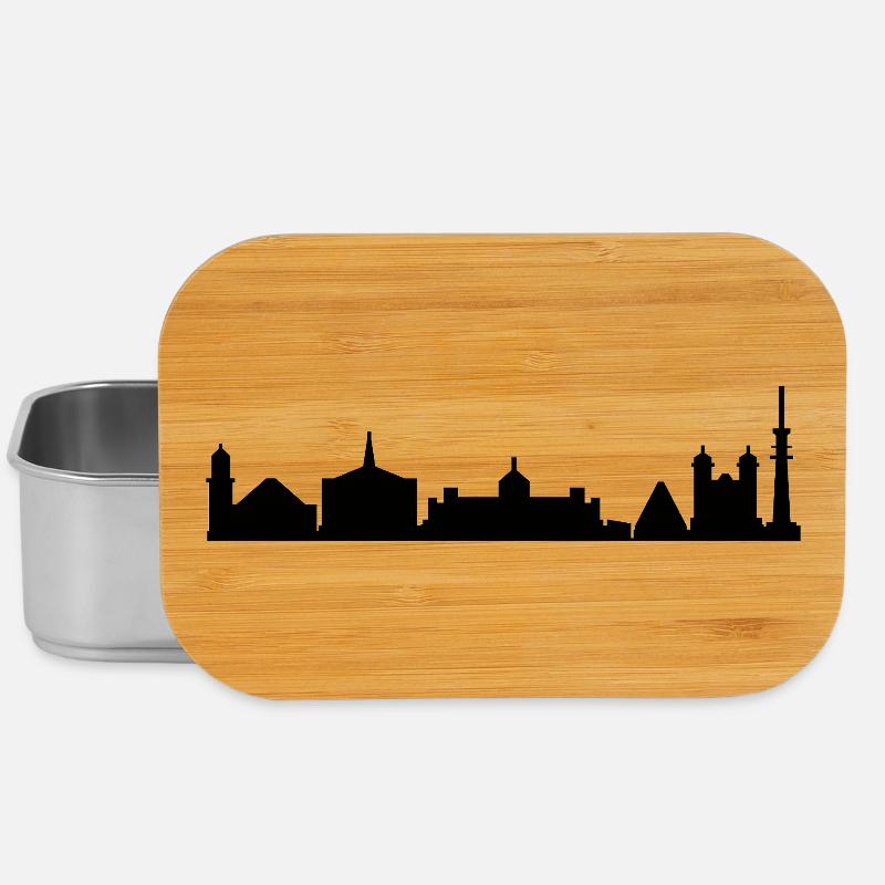 Skyline von Karlsruhe - Lunch Box - Silber