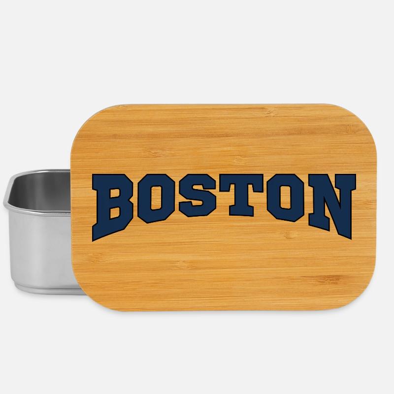 Boston Blockschrift Logo - Lunch Box - Silber
